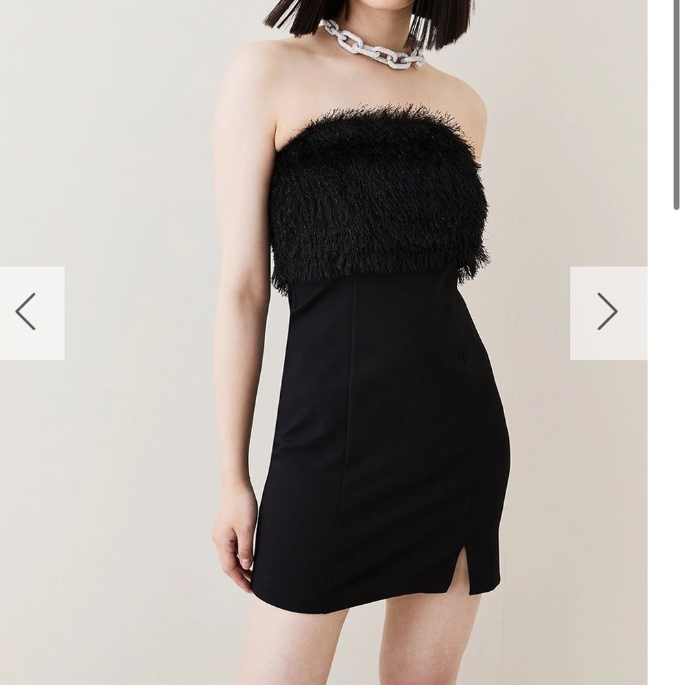 NWT Tassle And Ponte Off The Shoulder Mini Dress​​​​